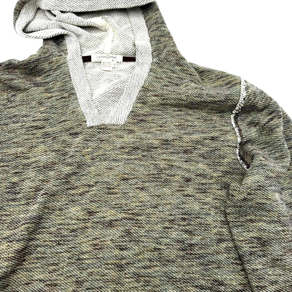 Men's Hooded Sweater in Olive Gray